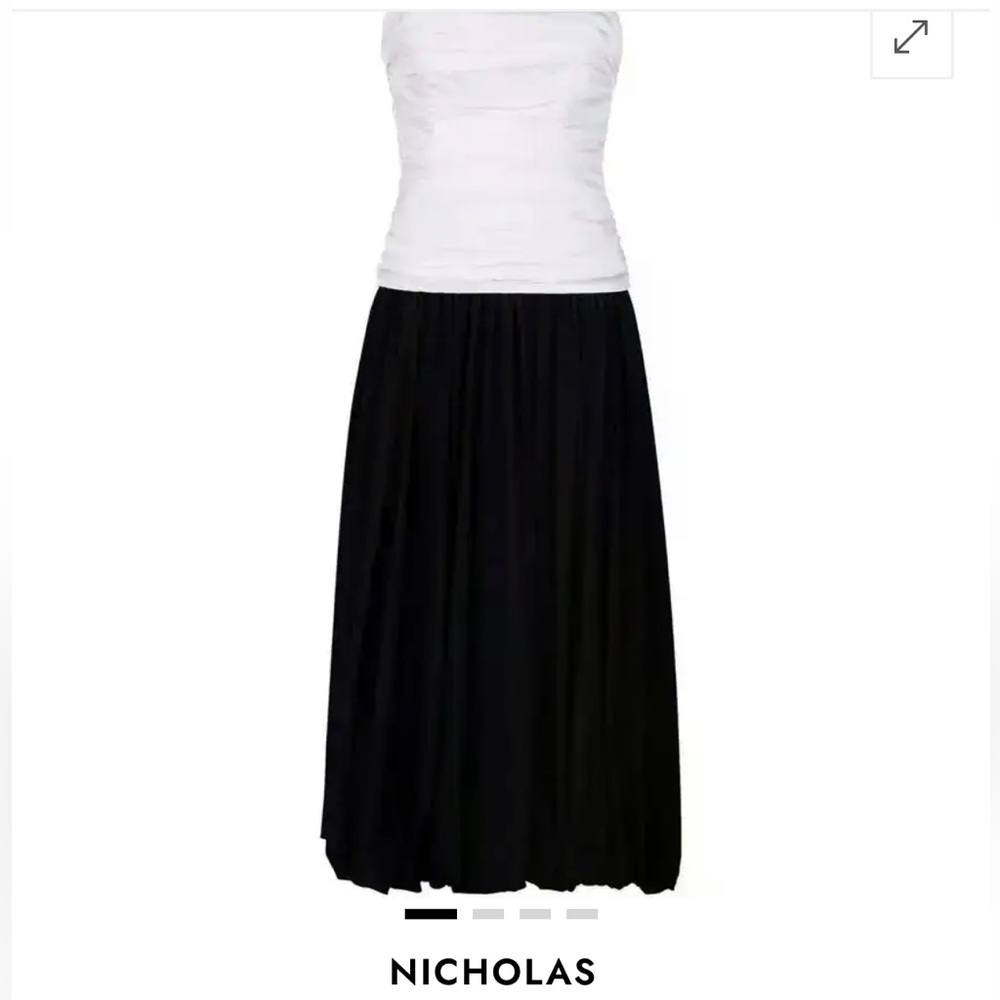 NICHOLAS
Despina Strapless Midi Dress - White